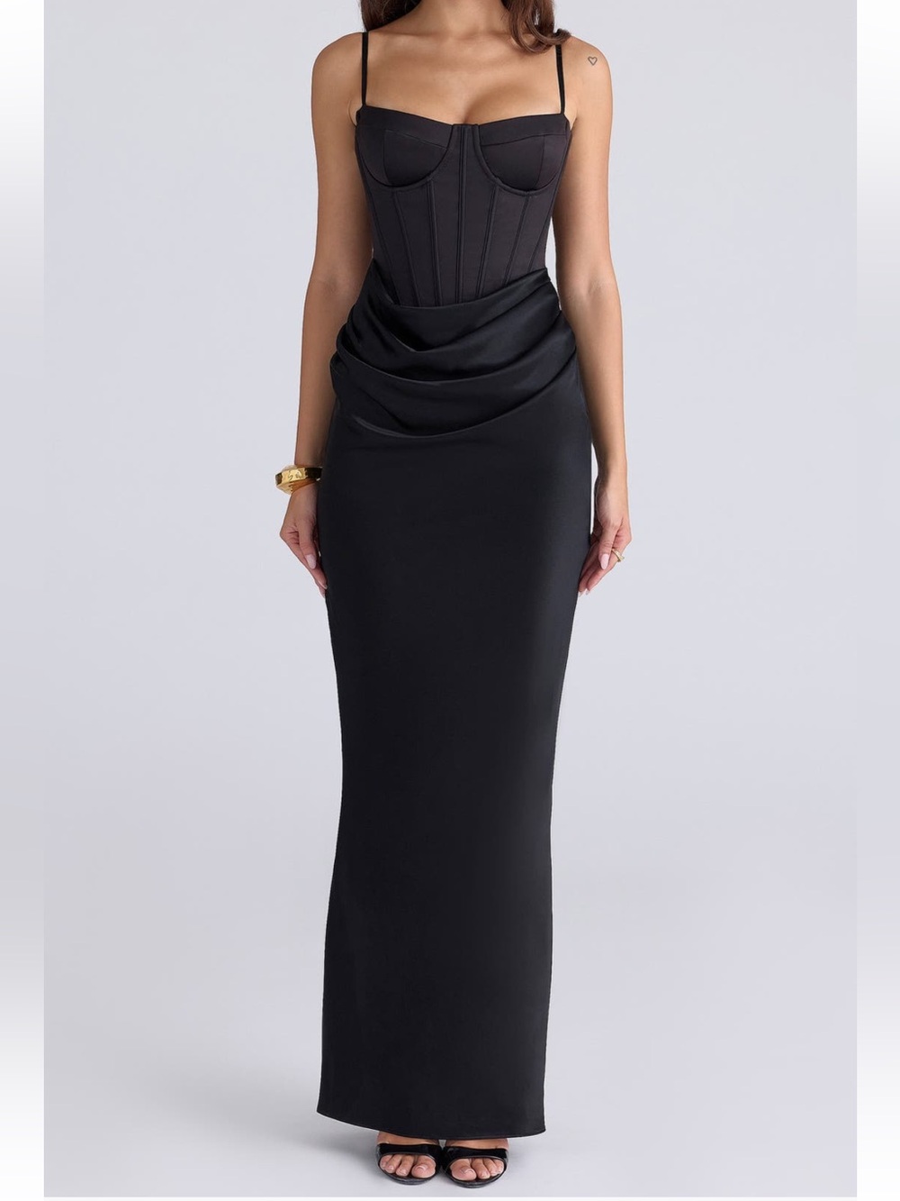 House of CB Valentina Corset Satin Gown